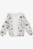 BREEZE GİRLS & BOYS Erkek Çocuk Yağmurluk Savaşcı Dinozor Desenli 1-5 Yaş, Ekru