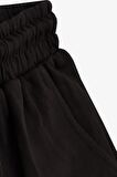 BREEZE GİRLS & BOYS Erkek Çocuk Şort Yazı Baskılı Bağcıklı Cepli Beli Lastikli 8-14 Yaş, Siyah