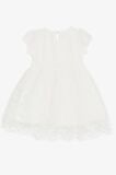 BREEZE Kız Çocuk Elbise Tüllü Nakışlı Fiyonklu 1.5-5 Yaş, Ekru