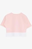 BREEZE Kız Çocuk Crop Tişört Yazı Baskılı Yanları Yırtmaçlı 9-14 Yaş, Pembe