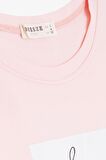 BREEZE Kız Çocuk Crop Tişört Yazı Baskılı Yanları Yırtmaçlı 9-14 Yaş, Pembe