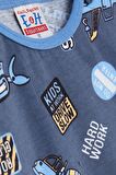 BREEZE GİRLS & BOYS Erkek Bebek Pijama Takımı İş Makinası Temalı 9 Ay-3 Yaş, Füme