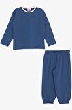 BREEZE Kız Bebek Pijama Takımı Puantiye Desenli 9 Ay-3 Yaş, Lacivert