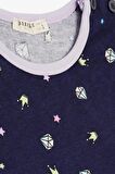 BREEZE Kız Bebek Şortlu Pijama Takımı Taç Desenli 9 Ay-3 Yaş, Lacivert