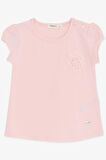 Breeze Kız Bebek Tişört Çiçek Nakışlı 9 Ay-3 Yaş, Pembe