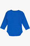 Breeze Erkek Bebek Çıtçıtlı Zıbın Body Erkek Bebek Baskılı 9 Ay-3 Yaş, Saks Mavisi
