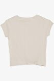 BREEZE Kız Çocuk Crop Tişört Çapraz Detaylı 9-14 Yaş, Bej