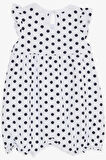 Breeze Kız Bebek Kısa Tulum Puantiyeli Fiyonklu 4 Ay-1.5 Yaş, Beyaz