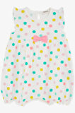 Breeze Kız Bebek Kısa Tulum Puantiyeli Fiyonklu 4 Ay-1.5 Yaş, Ekru