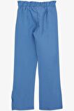 BREEZE Kız Çocuk Pantolon Cepli Paçası Yırtmaçlı 8-14 Yaş, Mavi