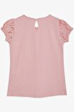 BREEZE Kız Çocuk Tişört Güpürlü Aksesuarlı 5-10 Yaş, Pembe
