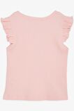 BREEZE Kız Çocuk Crop Tişört Kolları Fırfırlı 8-14 Yaş, Somon