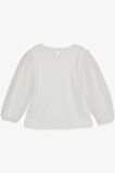 BREEZE Kız Çocuk Uzun Kollu Bluz Kolları Tül 3-7 Yaş, Ekru