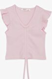 BREEZE Kız Çocuk Crop Tişört Bağcıklı Fırfırlı 8-14 Yaş, Pembe