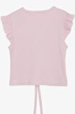 BREEZE Kız Çocuk Crop Tişört Bağcıklı Fırfırlı 8-14 Yaş, Pembe