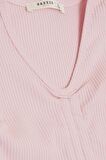 BREEZE Kız Çocuk Crop Tişört Bağcıklı Fırfırlı 8-14 Yaş, Pembe