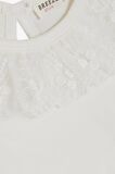 BREEZE Kız Çocuk Tişört Yakası Güpürlü Nakışlı 1-4 Yaş, Ekru