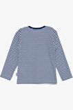 BREEZE GİRLS & BOYS Erkek Bebek Uzun Kollu Tişört Çizgili 9 Ay-3 Yaş, Koyu Mavi