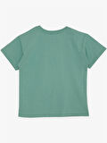 Breeze Girls & Boys Erkek Çocuk Tişört Yazı Baskılı 5-10 Yaş, Mint Yeşili