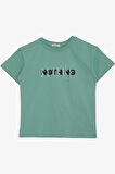 Breeze Girls & Boys Erkek Çocuk Tişört Yazı Baskılı 5-10 Yaş, Mint Yeşili