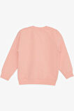 Breeze Kız Bebek Sweatshirt Simli Çiçek Baskılı 9 Ay-3 Yaş, Somon