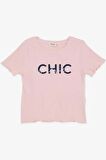 Breeze Kız Çocuk Tişört Crop Yazı Baskılı 8-14 Yaş, Pembe