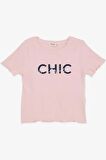 Breeze Kız Çocuk Tişört Crop Yazı Baskılı 8-14 Yaş, Pembe