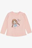 BREEZE Kız Çocuk Uzun Kollu Tişört Çiçekli Kız Baskılı 1-4 Yaş, Somon