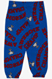 Breeze Girls & Boys Erkek Çocuk Eşofman Altı Şampiyon Temalı Kupa Desenli 1-4 Yaş, Saks Mavisi