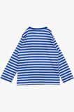 BREEZE Erkek Bebek Uzun Kollu Tişört Patlı Çizgili Dinozor Baskılı 9 Ay-3 Yaş, Koyu Mavi