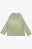 BREEZE Kız Bebek Uzun Kollu Tişört Çizgili Patlı Ayıcık Baskılı 9 Ay-3 Yaş, Fıstık Yeşili