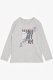 Breeze Girls & Boys Erkek Çocuk Uzun Kollu Tişört Desenli Yazı Baskılı 6-12 Yaş, Bej Melanj
