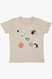BREEZE GİRLS & BOYS Erkek Bebek Tişört Havalı Mükemmel Dostlar Temalı 9 Ay-3 Yaş, Bej