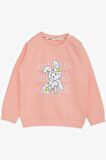 BREEZE Kız Çocuk Sweatshirt Tavşancık Baskılı 1.5-5 Yaş, Somon