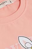 BREEZE Kız Çocuk Sweatshirt Tavşancık Baskılı 1.5-5 Yaş, Somon