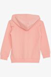 BREEZE Kız Çocuk Sweatshirt Pullu Simli Gülenyüz Baskılı 4-9 Yaş, Somon