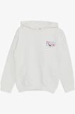 BREEZE Kız Çocuk Sweatshirt Kanguru Cepli Yazı Baskılı Güpürlü 3-8 Yaş, Ekru