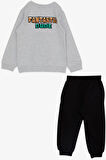 Breeze Girls & Boys Erkek Çocuk Eşofman Takımı Maceracı Hayvancıklar Baskılı 1.5-5 Yaş, Açık Gri Melanj