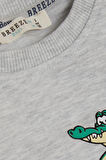 Breeze Girls & Boys Erkek Çocuk Eşofman Takımı Maceracı Hayvancıklar Baskılı 1.5-5 Yaş, Açık Gri Melanj