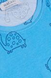 Breeze Erkek Çocuk Pijama Takımı Kaplumbağa Desenli 1.5-5 Yaş, Mavi