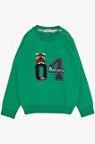 BREEZE GİRLS & BOYS Erkek Çocuk Eşofman Takım Gözlüklü Sevimli Köpekcik Nakış Baskılı 1-4 Yaş, Yeşil