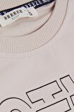 BREEZE GİRLS & BOYS Erkek Çocuk Sweatshirt Yazı Baskılı 8-12 Yaş, Bej