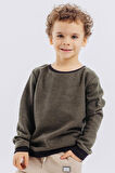 Breeze Girls & Boys Erkek Çocuk Sweatshirt Basic 2-5 Yaş, Haki Yeşil