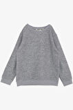 Breeze Girls & Boys Erkek Çocuk Sweatshirt Basic 2-5 Yaş, Gri Melanj