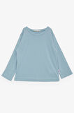 Breeze Girls & Boys Erkek Çocuk Uzun Kollu Tişört Basic 1-4 Yaş, Su Yeşili
