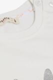 BREEZE Kız Çocuk Sweatshirt Sevimli Simli Tavşancık Baskılı 1.5-5 Yaş, Ekru