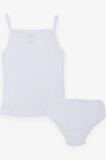 Breeze Kız Çocuk Atlet & Slip Takım Jakarlı 3-11 Yaş, Beyaz