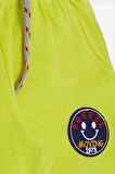 BREEZE GİRLS & BOYS Erkek Çocuk Alt Gülenyüz Arma Nakışlı Bağcık Aksesuarlı 1-4 Yaş, Neon Yeşil