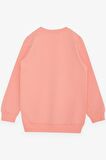 BREEZE Kız Çocuk Sweatshirt Yaldızlı Yazı Baskılı 6-12 Yaş, Somon