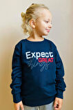 Breeze Erkek Çocuk Sweatshirt Yazı Baskılı 4-8 Yaş, Lacivert